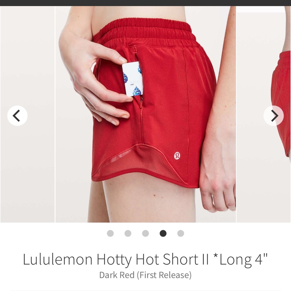 Lululemon Athletica Women's Hotty Hot Shorts - Dark Red